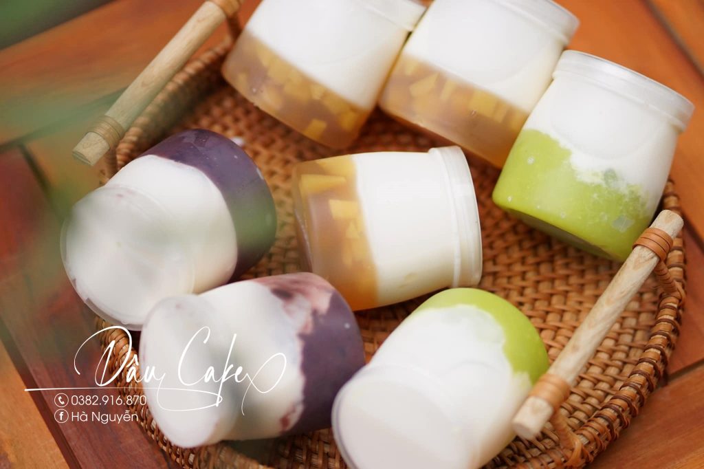 sữa chua mix thạch trái cây