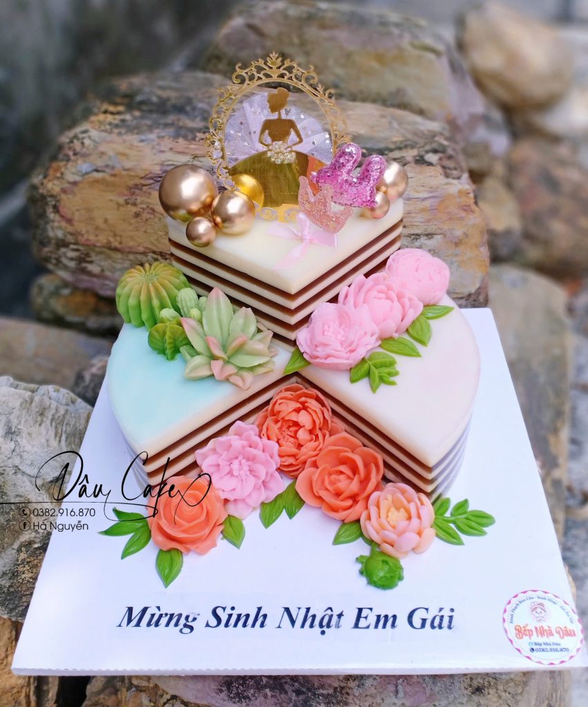 bánh sinh nhật rau câu nhà làm
