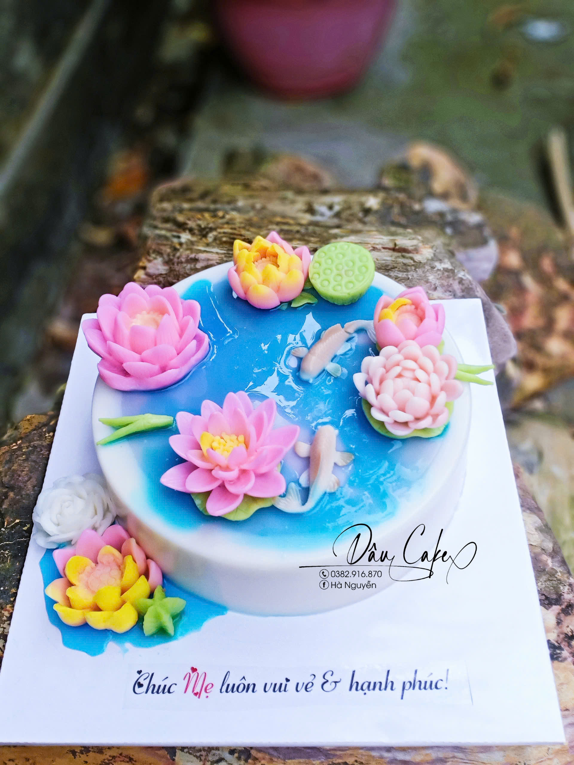 Bánh sinh nhật rau câu cho mẹ